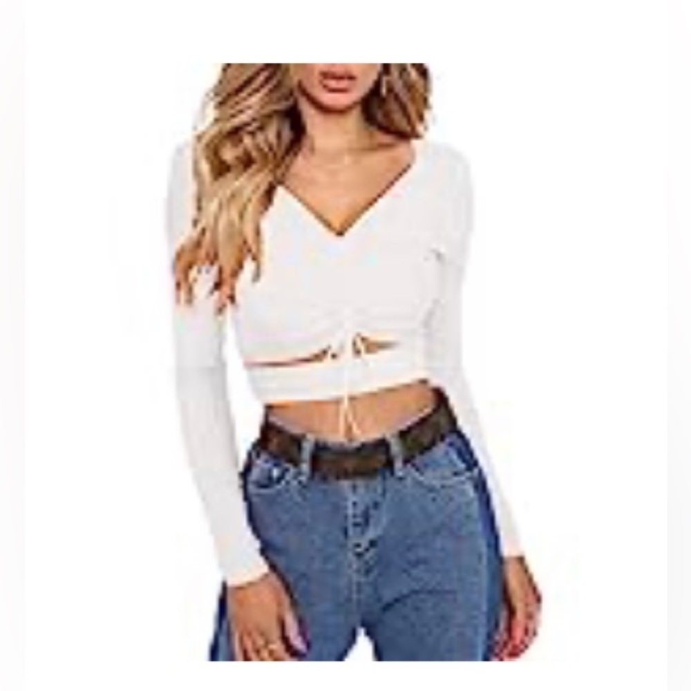 White crop top